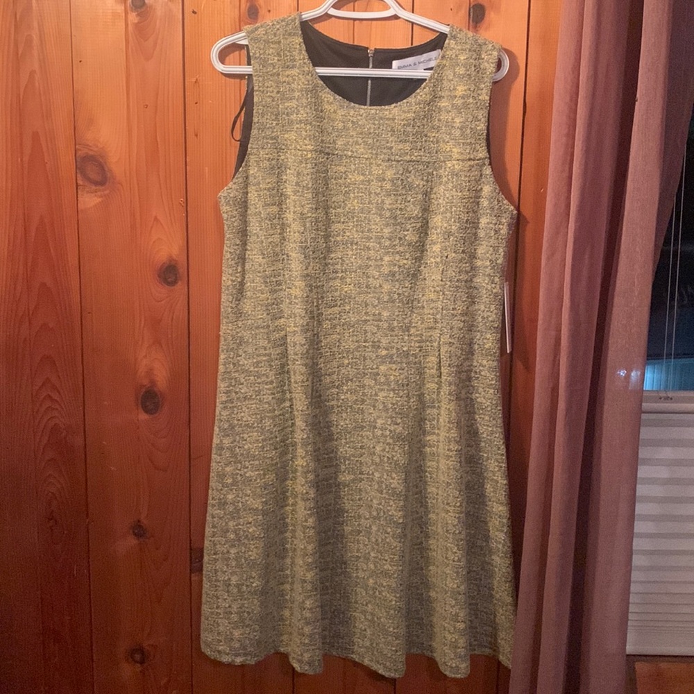 Dress size 12 knee height yellow and black